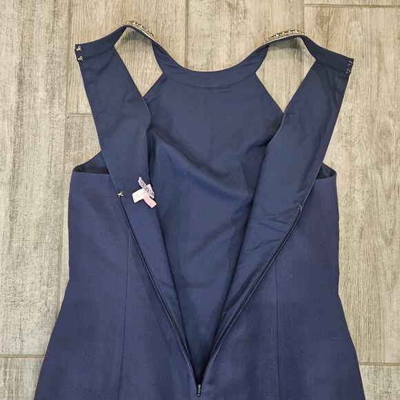 Lilly Pulitzer Benita Embellished Shift Dress Women 10 Blue Cocktail Preppy Glam - Picture 11 of 15
